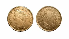 Hauptbewertungsstufen: Merkmale von Nickels Fast unzirkuliert (AU-50):