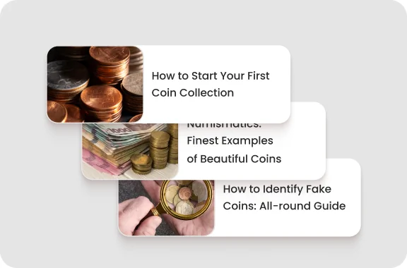 Captura de ecrã de artigos no blog da Coin ID Scanner.