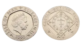 Castle Rushen Clock 20p 2015 Value Guide
