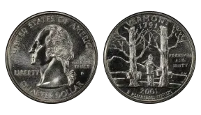 2001 Vermont Quarter Value and Errors