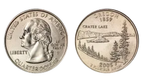 2005 Oregon Quarter Value and Errors