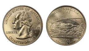 2005 West Virginia Quarter Value and Errors