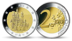 2-Euro-Münze Bayern 2012 – Wert und Fehlprägungen erkennen