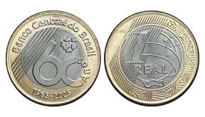 Moeda Comemorativa 60 Anos do Banco Central – Valor