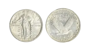 1929 Quarter: Standing Liberty Design, Types & Sale Results