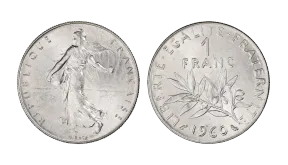 1960 1 Franc Coin