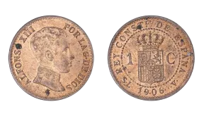 Moneda de 1 céntimo de euro en España
