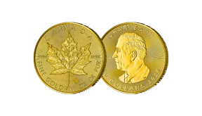 Maple Leaf Münze aus Gold und Silber