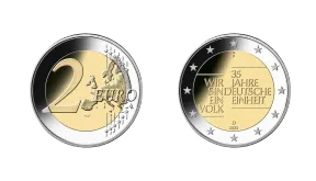 2 Euro Münze 35 Jahre Deutsche Einheit 2025 – Wert & Auflage
