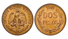 1945 Dos Pesos Gold Coin