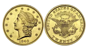 1849 Double Eagle Gold Coin
