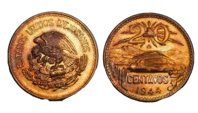 1944 Mexican 20 Centavos Coin Value Guide
