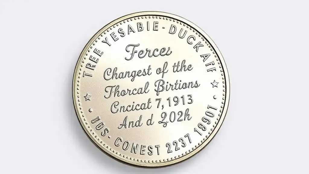 Custom-minted coin engraved with personalized text, perfect for a special occasion coin collector gift.