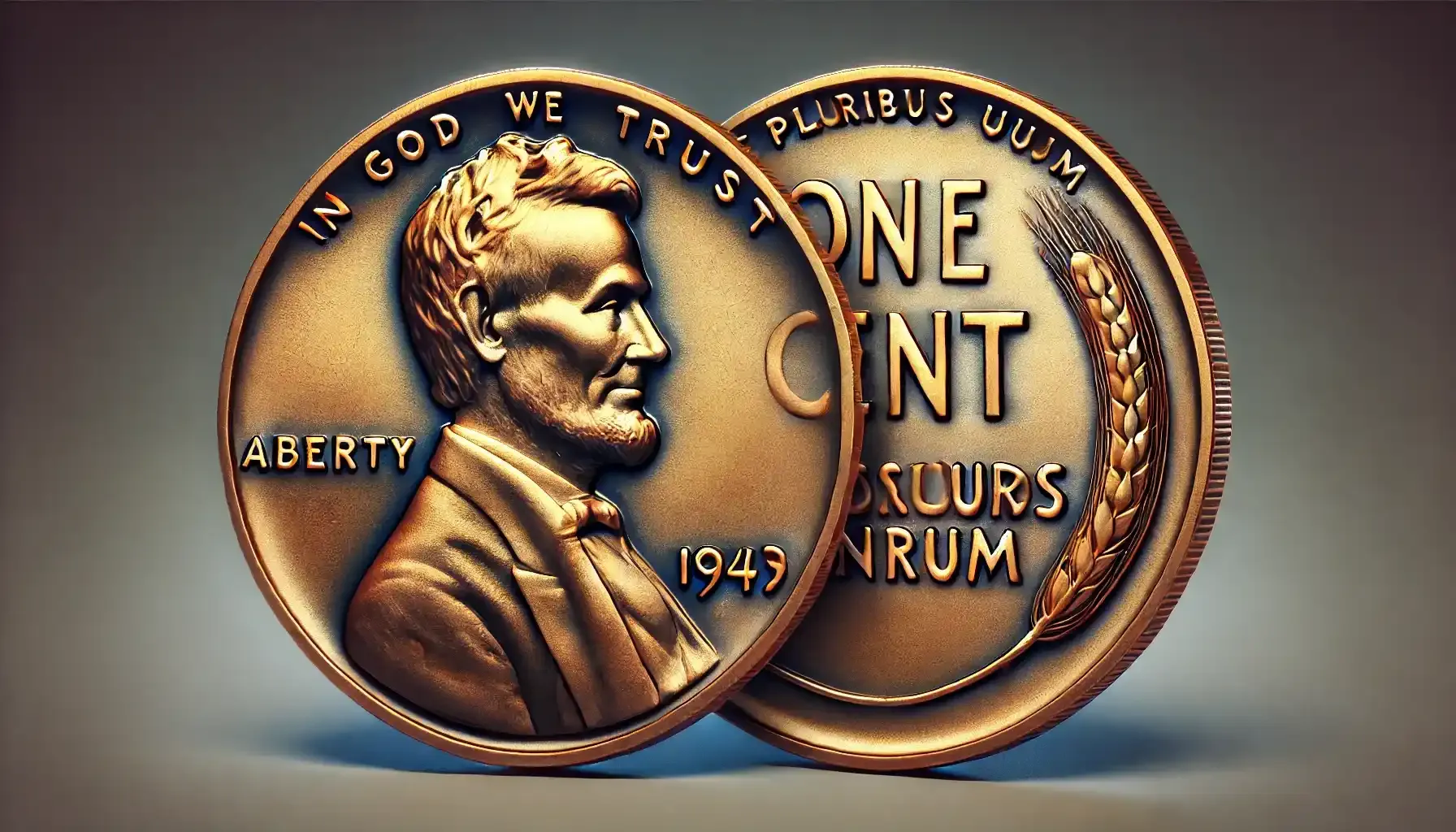 obverse and reverse of the 1943 Bronze Wheat Penny