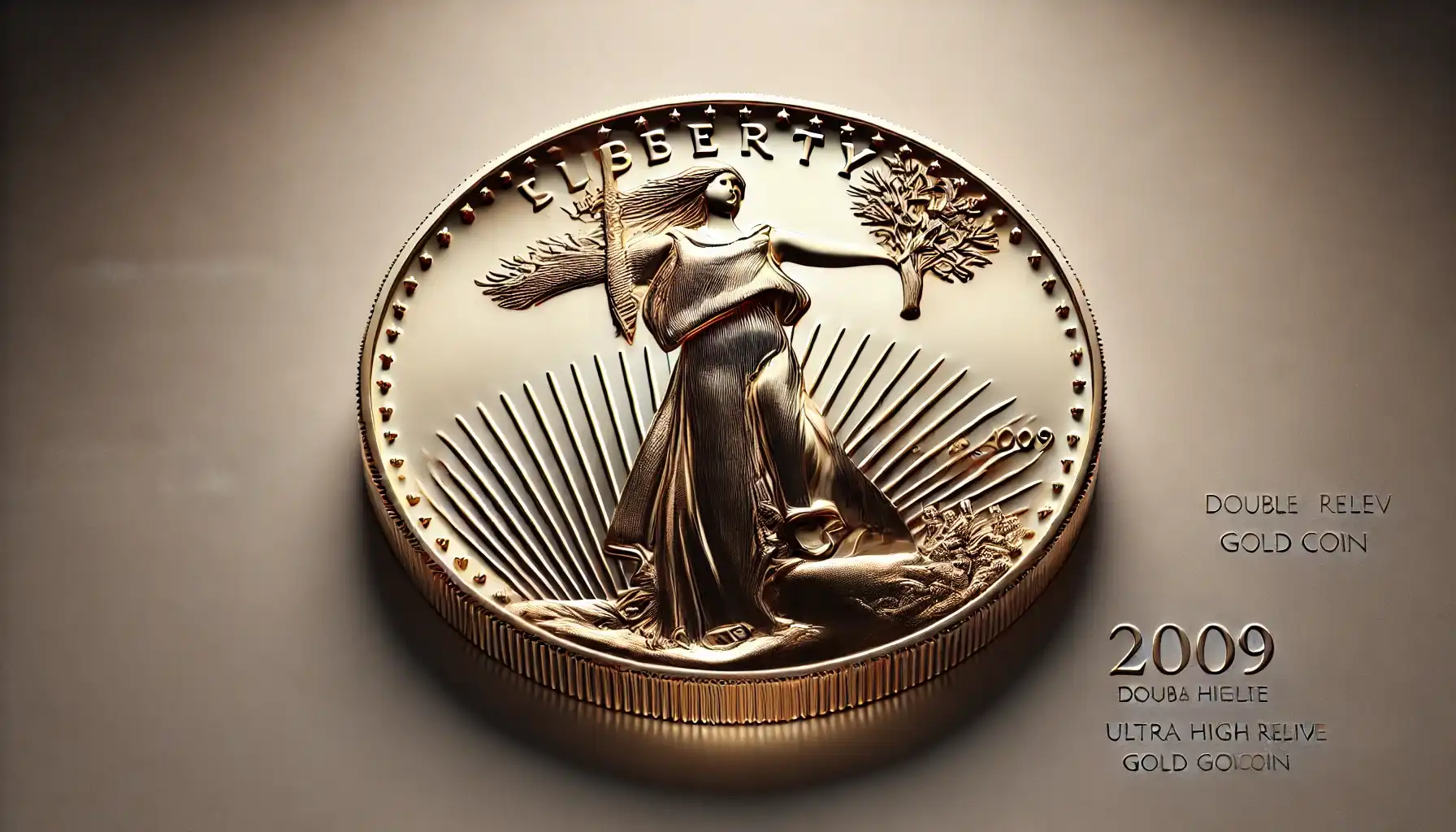 a picture of the 2009 Ultra High Relief Double Eagle, one of the most wanted coins