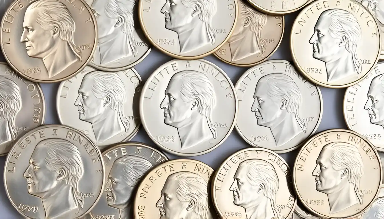 A collection of valuable Jefferson nickels from various years, showcasing rare nickels in circulation today.