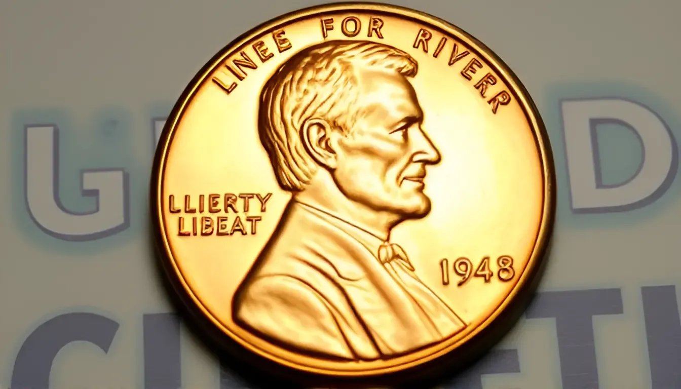 1948 Double Denomination Wheat Penny, one of the wheat pennies worth a lot of money