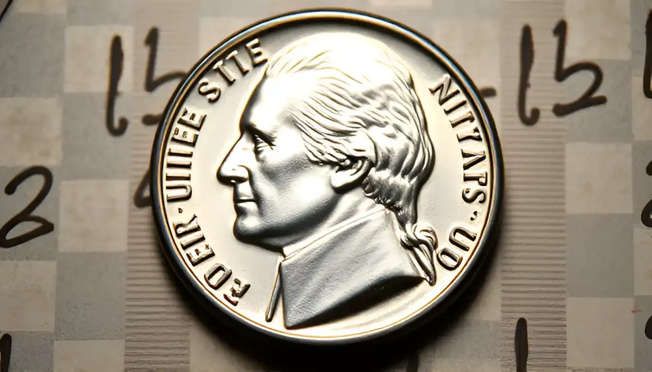 an old nickels worth money example - 1974 Jefferson Nickel Struck on Another Nickel