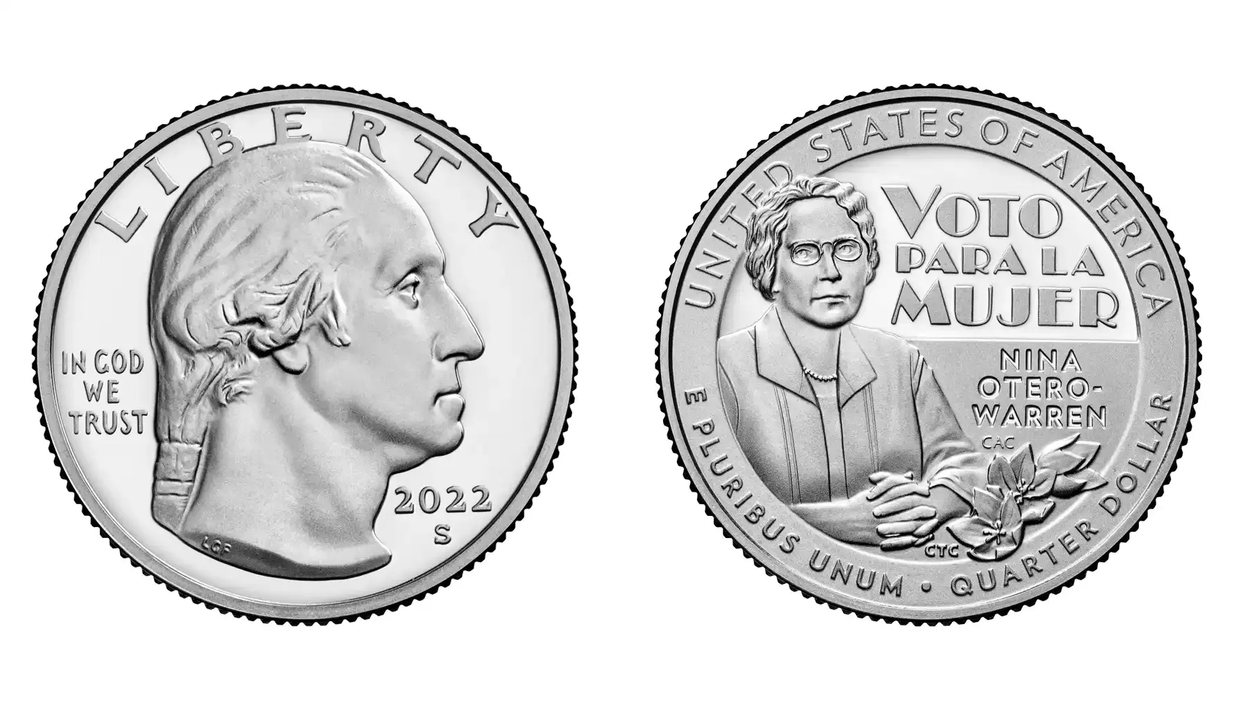 ¼ Dollar "Washington Quarter" Nina Otero-Warren, США, 2022