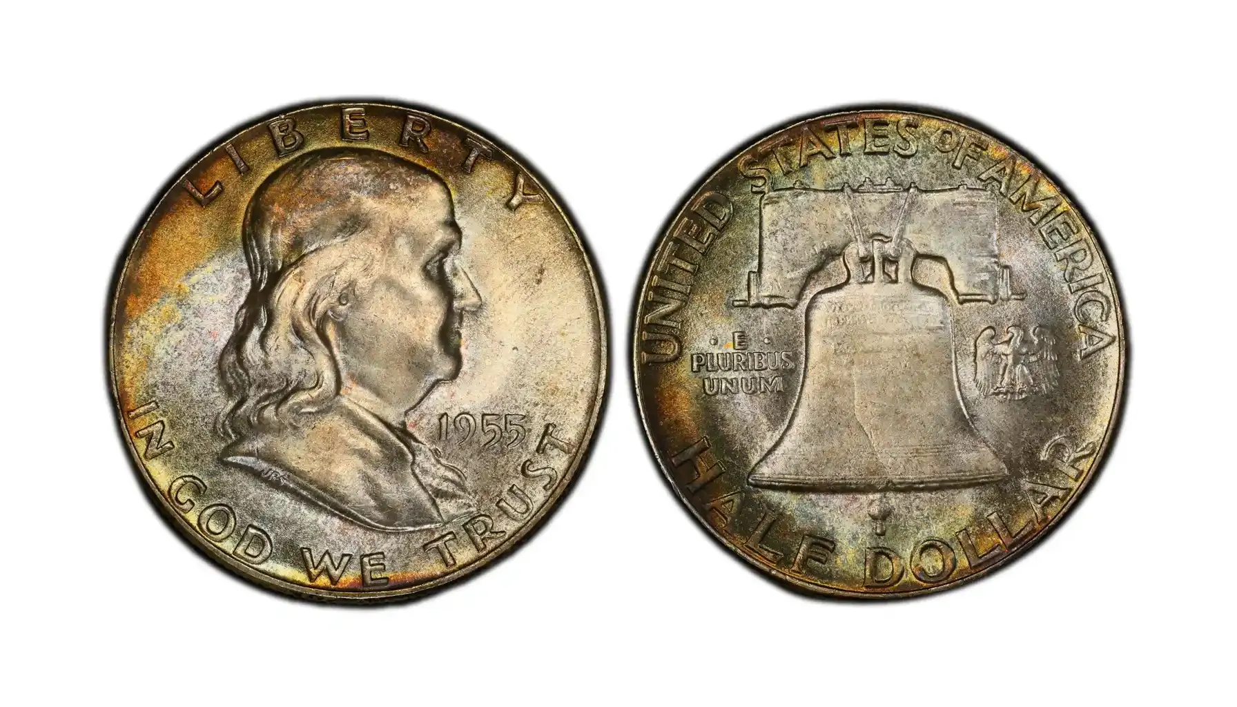 obverse and reverse of a 1955 FBL Half Dollar