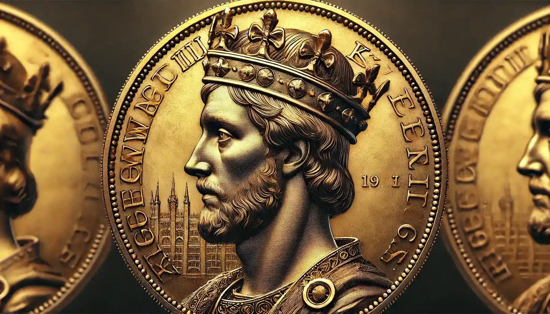 a portrait of the King Edward III on the Edward III Florin coin