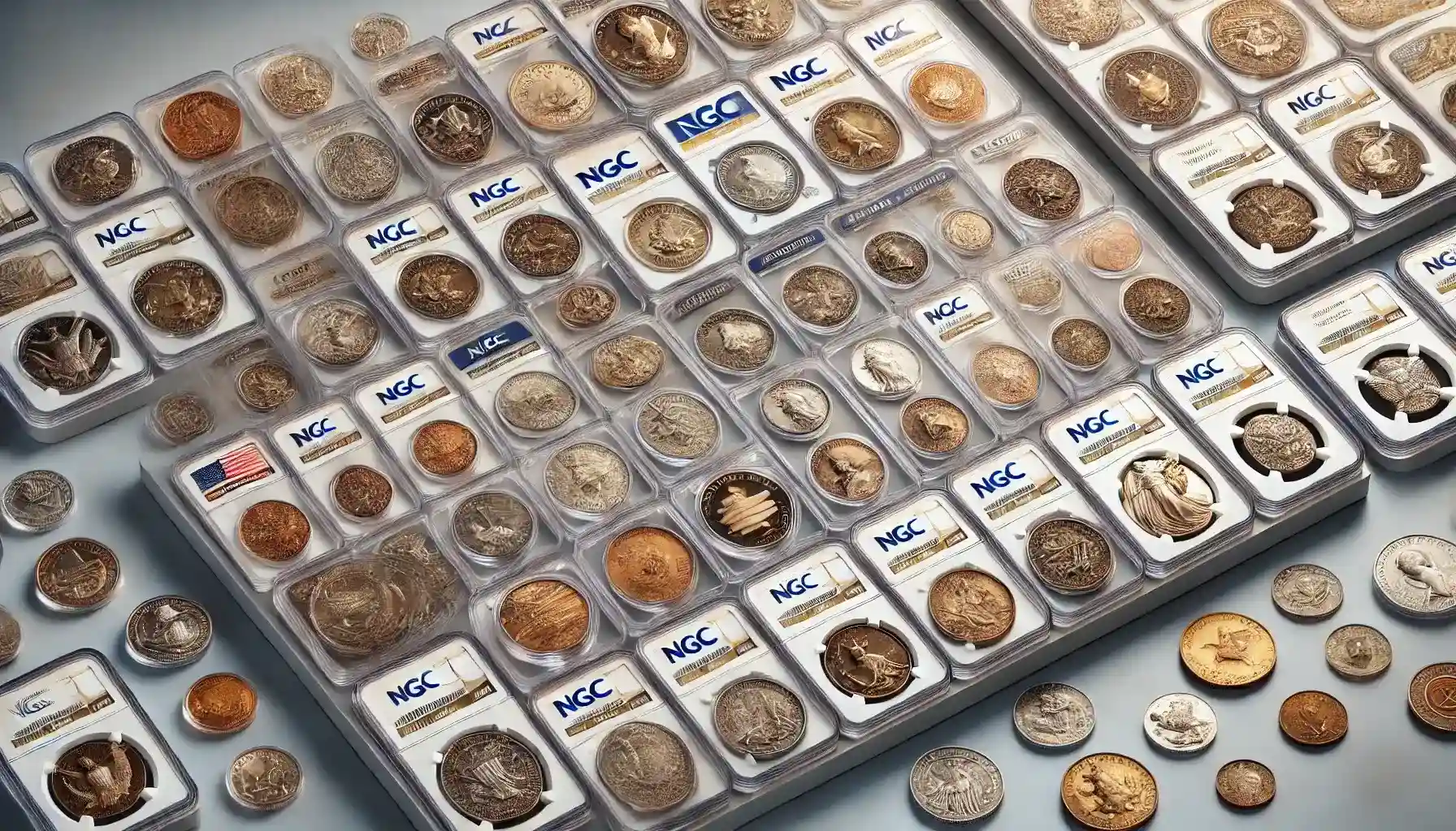 A unique custom set of coins, featuring a mix of US and world coins in the NGC Set Registry.