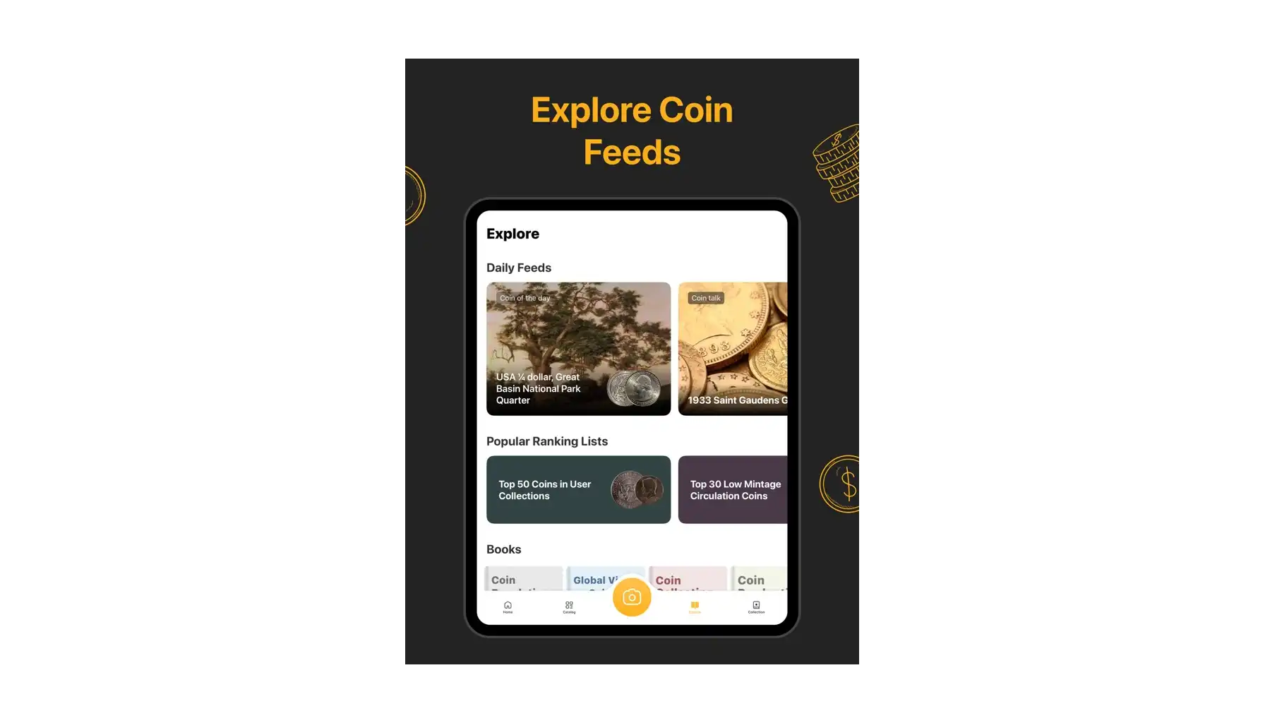 a screenshot from the CoinSnap app that can identify coins with your phone