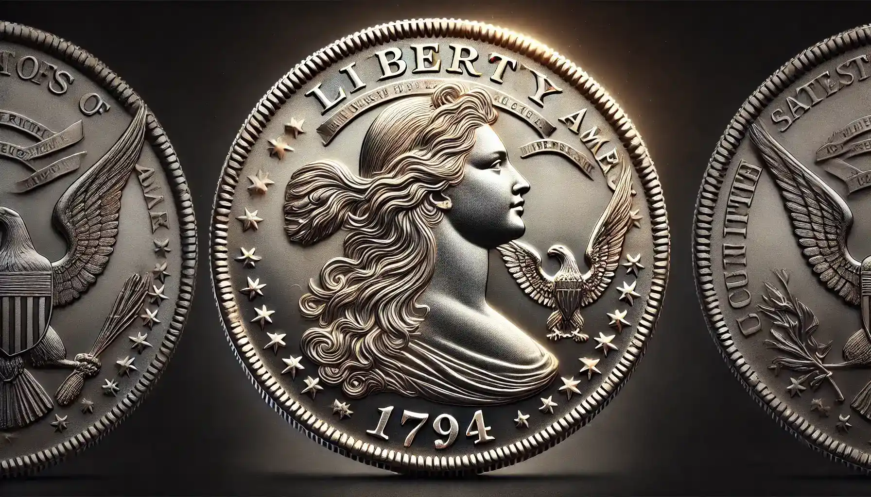 Picture of the obverse and reverse of the 1794 Flowing Hair Dollar