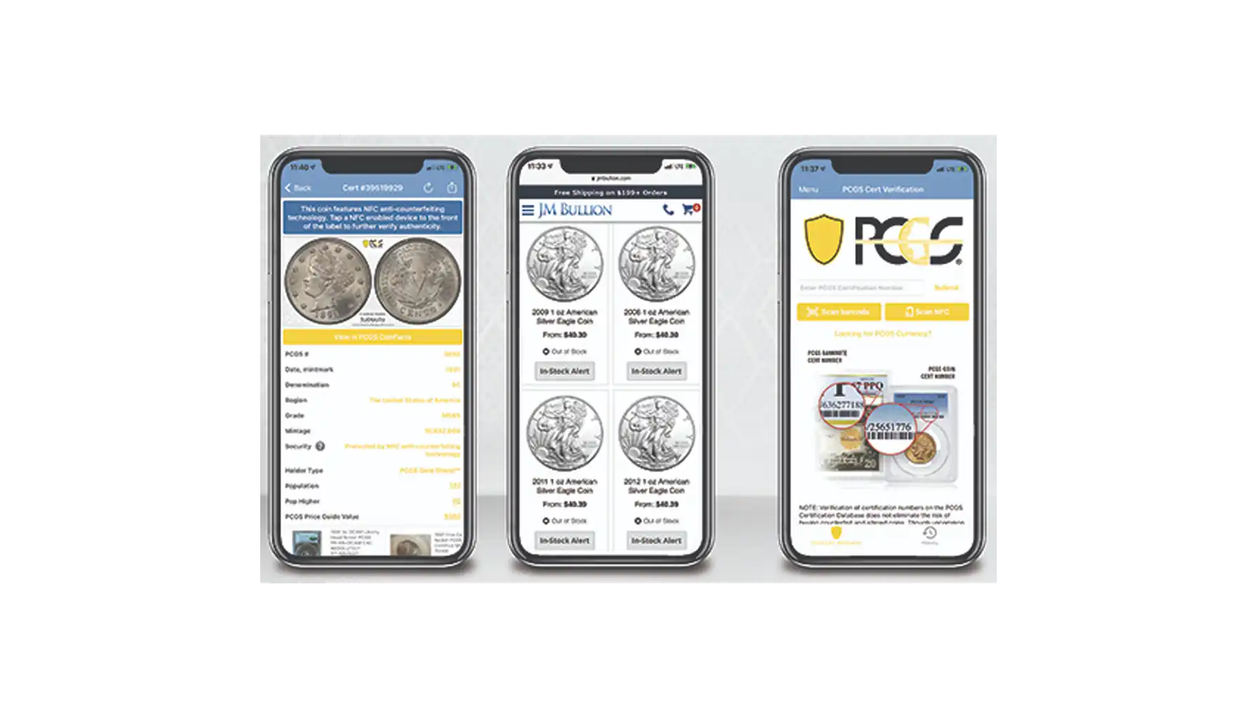 a screenshot from the PCGS CoinFacts app