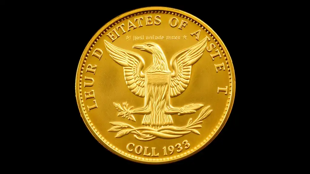 Rare 1933 Double Eagle gold coin, one of the few surviving examples.