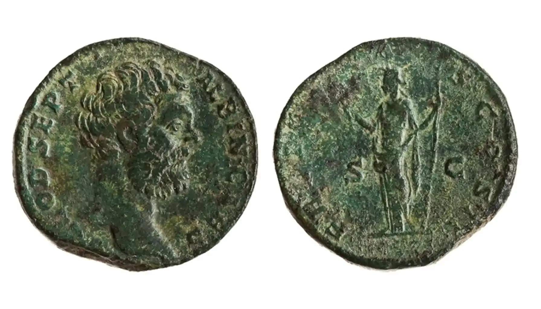 an example of bronze roman coins called Sestertius