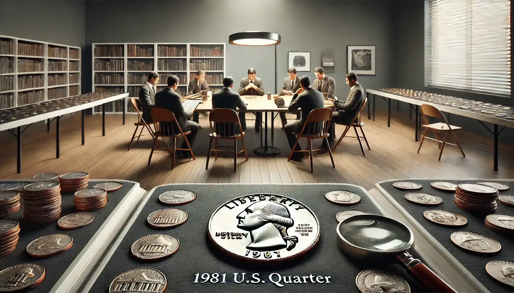 a 1981 quarter value is being discussed on a coin show