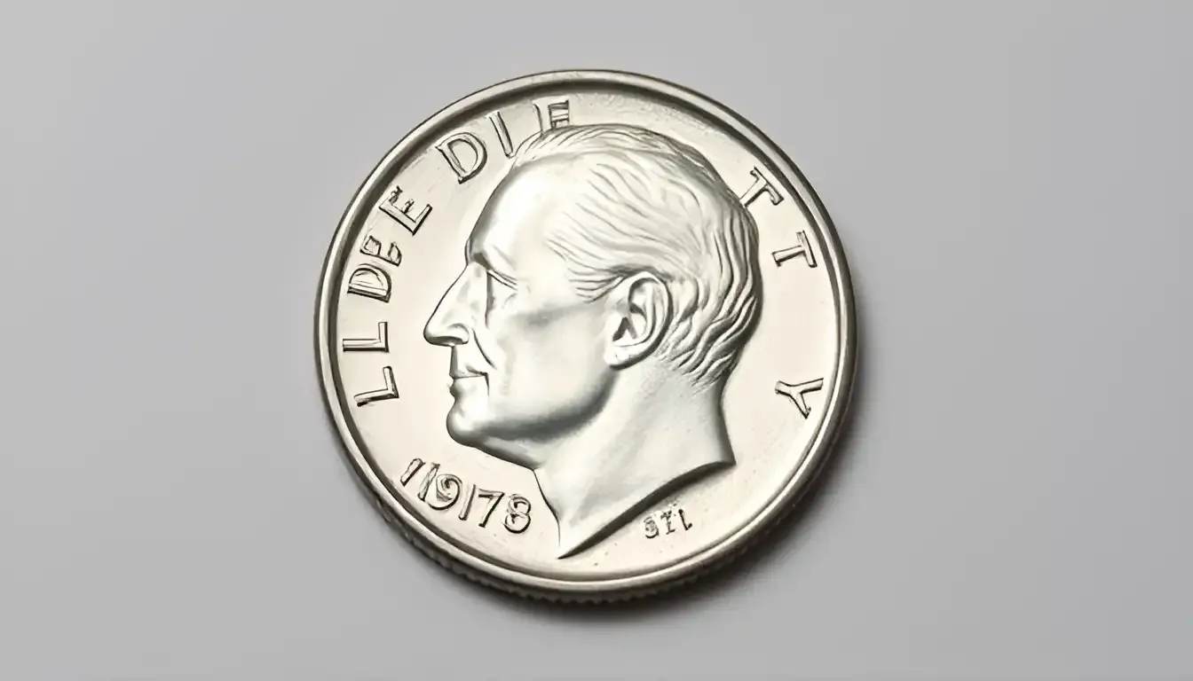 a picture of rare 1975 no S dime