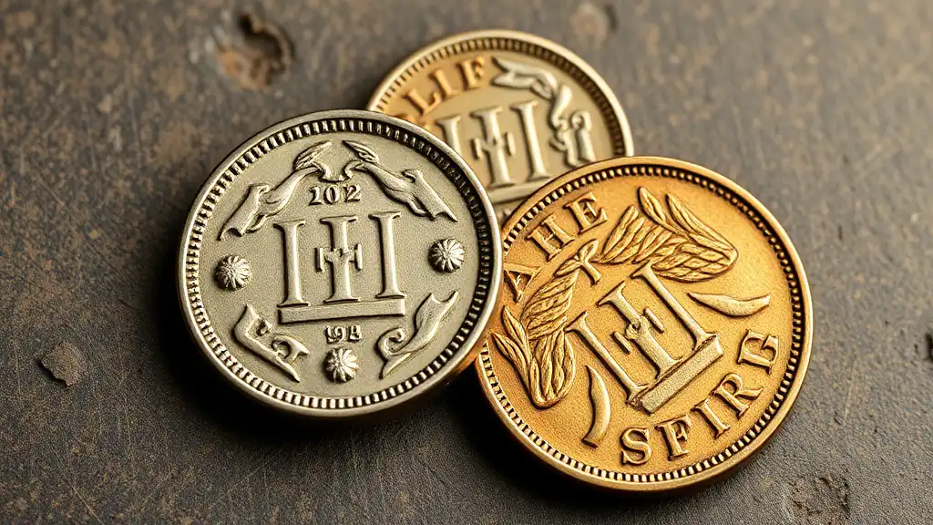 a picture of  Indian Punched Mark Coins, one of the world's oldest coins.