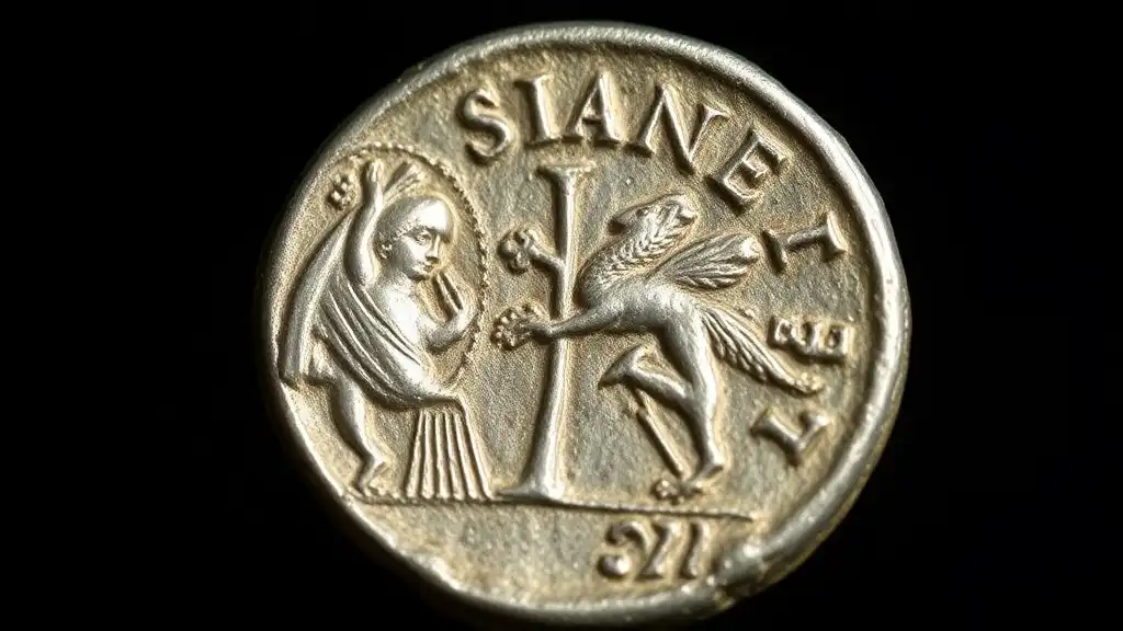 a picture of the Roman Denarius, one of the world's oldest coins.