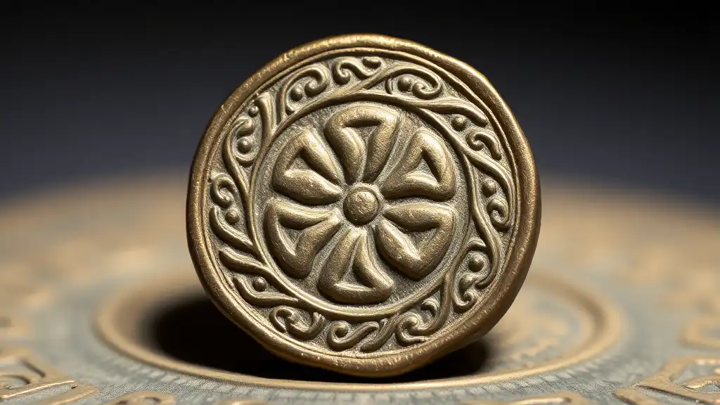 a picture of the Celtic Stater coin, one of the world's oldest coins.