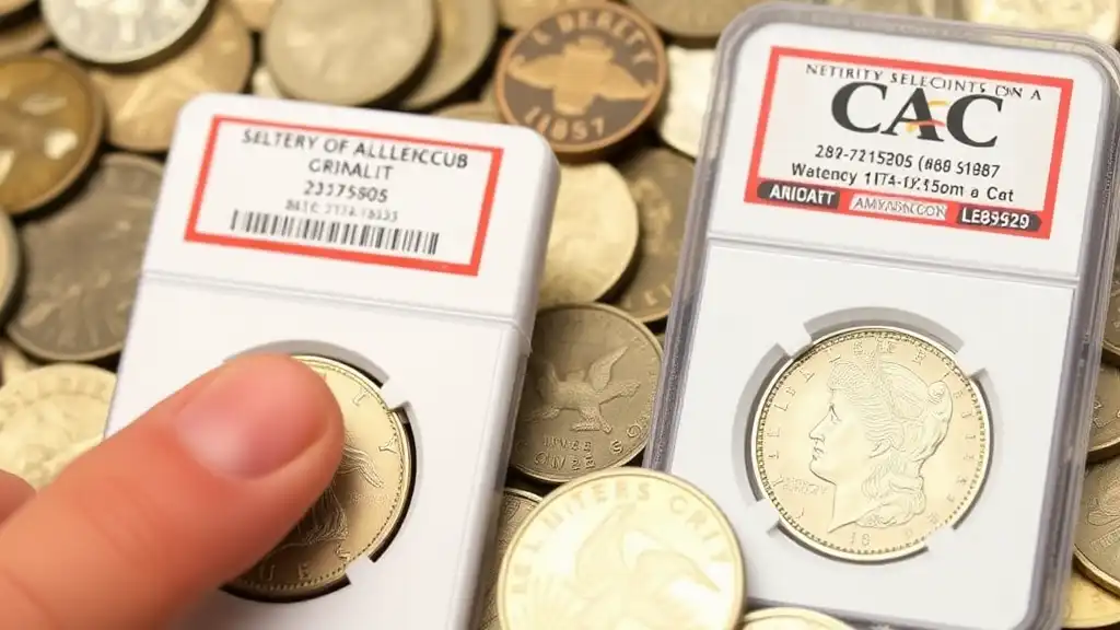 A collector reviews coins without a CAC sticker, learning that even well-preserved coins may not meet CAC grading service's highest criteria.