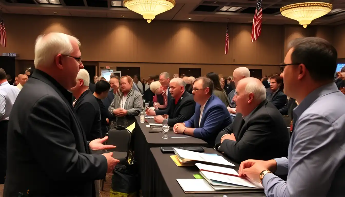 Attendees  are engaged with educational lections and insights form the expert at a top coin show, NY